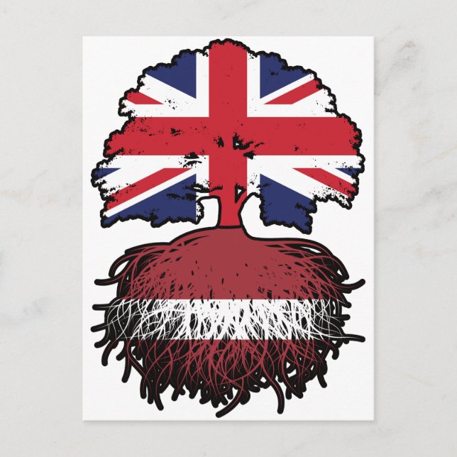 Carte Postale Lettonie Lettonie Royaume-Uni Royaume-Uni Royaume- (Devant)