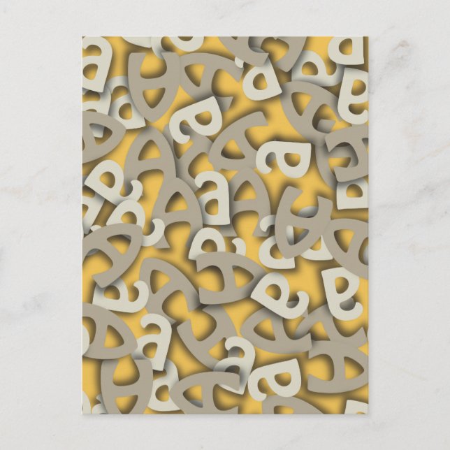 Carte Postale Lettre A gris (Devant)