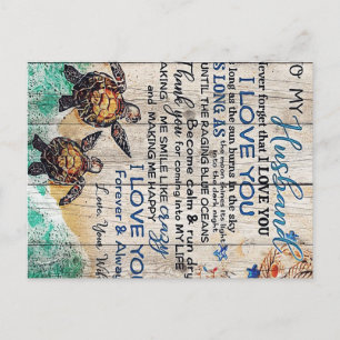 Carte Postale Lettre à mon mari   Décoration de famille  