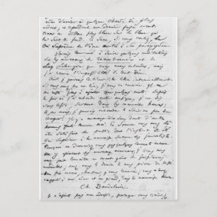 Carte Postale Lettre à Richard Wagner 17 février 1860