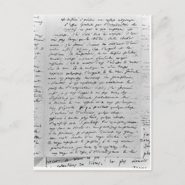 Carte Postale Lettre à Richard Wagner 17 février 1860 (Devant)