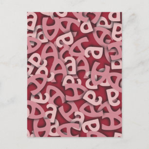 Carte Postale Lettre A rose