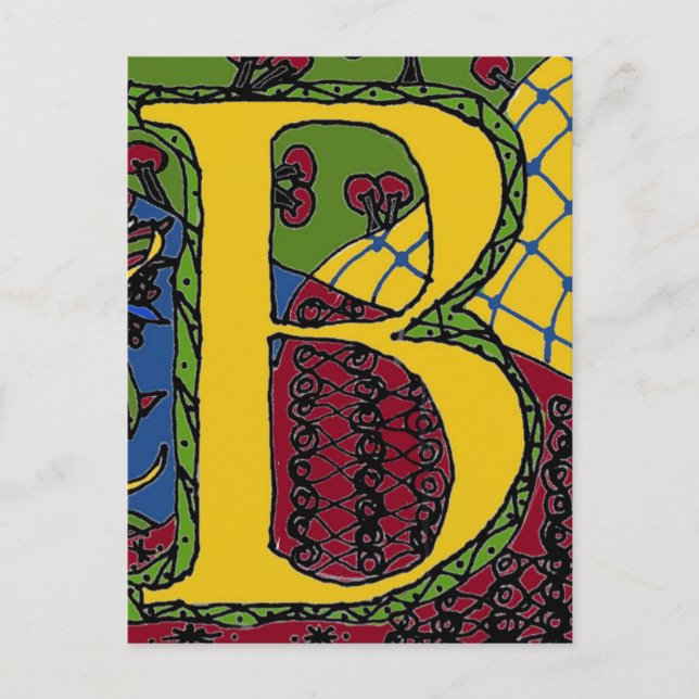 Carte Postale Lettre B (Devant)