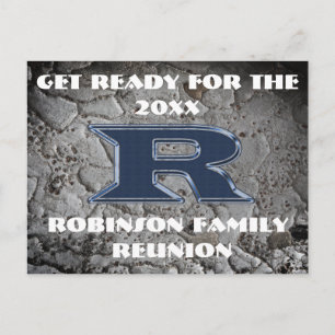Carte Postale LETTRE BLEUE REUNION Familiale R MONogramme Faire-