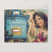 Lettre boîte aux lettres petite fille mignonne Ros