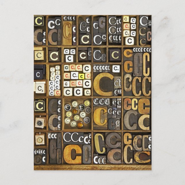 Carte Postale Lettre C (Devant)