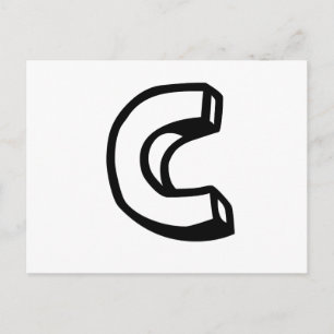 Carte Postale Lettre C