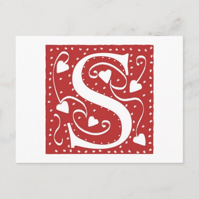 CARTE POSTALE LETTRE COEUR MARIAGE S (Devant)