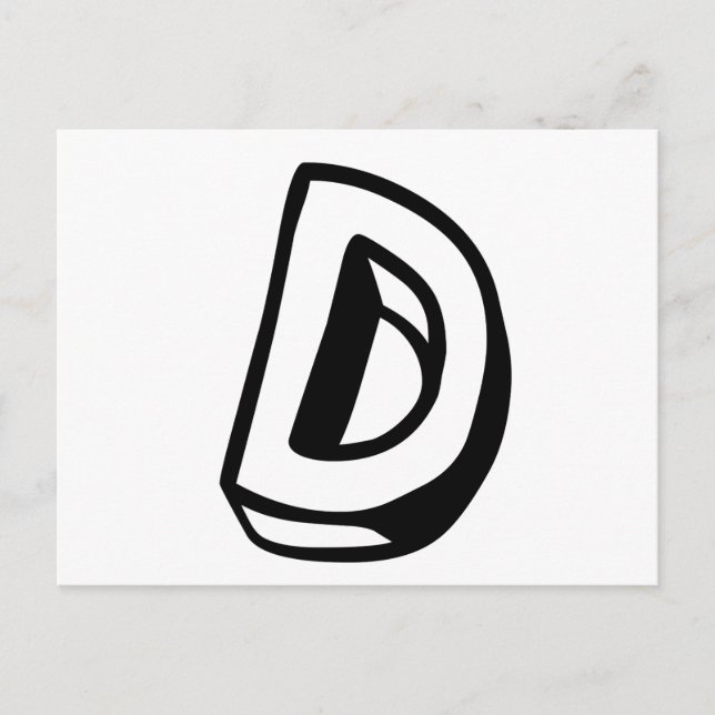 Carte Postale Lettre D (Devant)