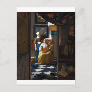 Carte Postale Lettre d'amour, Johannes Vermeer