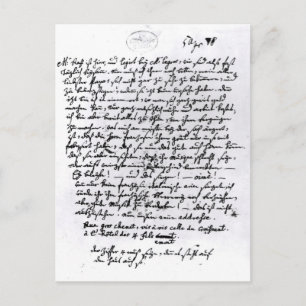 Carte Postale Lettre de Mozart à son Père, 5 avril