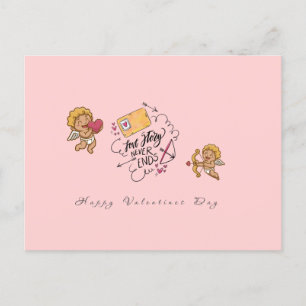 Carte Postale Lettre de voeux Embrace Love de Cupid