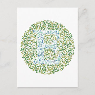 Carte Postale Lettre d'essai oculaire "E"