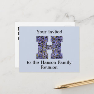 Carte Postale Lettre d'invitation à la réunion de famille H Mosa