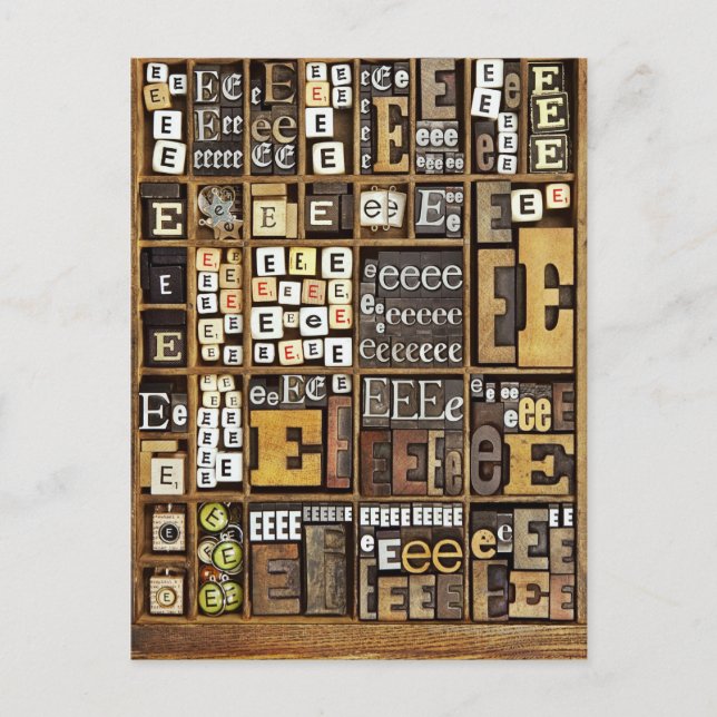 Carte Postale Lettre E (Devant)