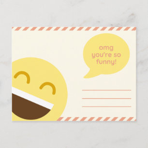 Carte Postale Lettre Emoji Jaune Drôle