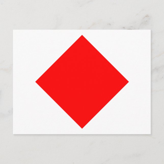 Carte Postale Lettre F du signal du drapeau nautique (Devant)