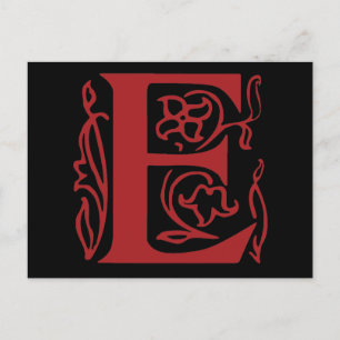 Carte Postale Lettre fantaisie E