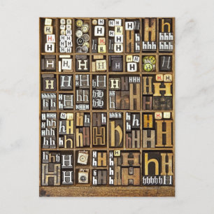 Carte Postale Lettre H
