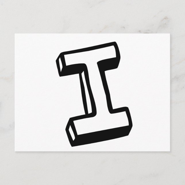 Carte Postale Lettre I (Devant)