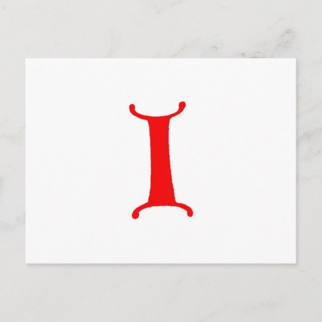 Carte Postale Lettre I (Devant)