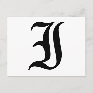 Carte Postale Lettre I Ancien texte anglais sur Arrière - plan b