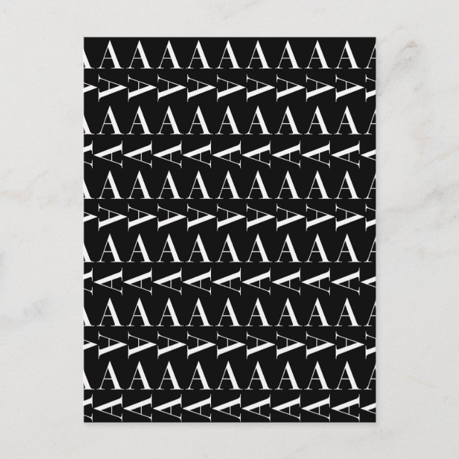 Carte Postale Lettre initiale A monogramme (Devant)