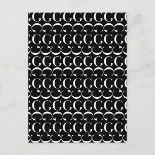 Carte Postale Lettre initiale de monogramme G
