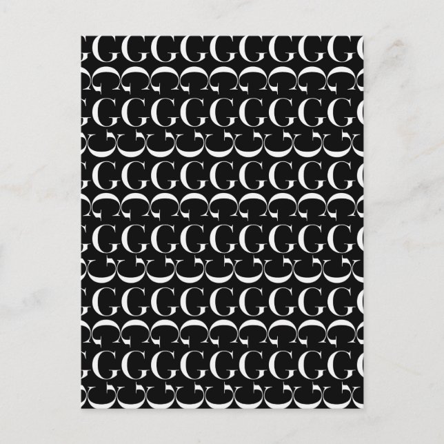 Carte Postale Lettre initiale de monogramme G (Devant)