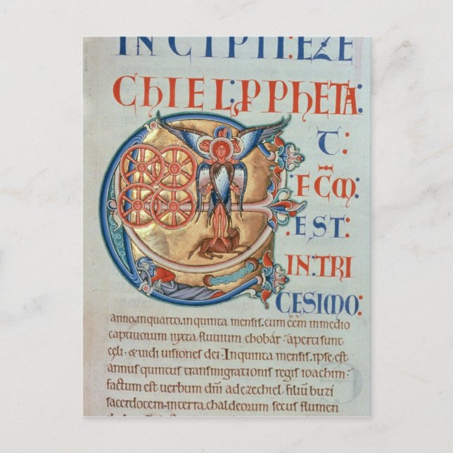 Carte Postale Lettre initiale 'E' Et factum est (Devant)