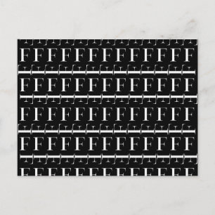 CARTE POSTALE LETTRE INITIALE MONÂTRE F