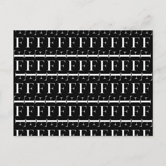 CARTE POSTALE LETTRE INITIALE MONÂTRE F (Devant)