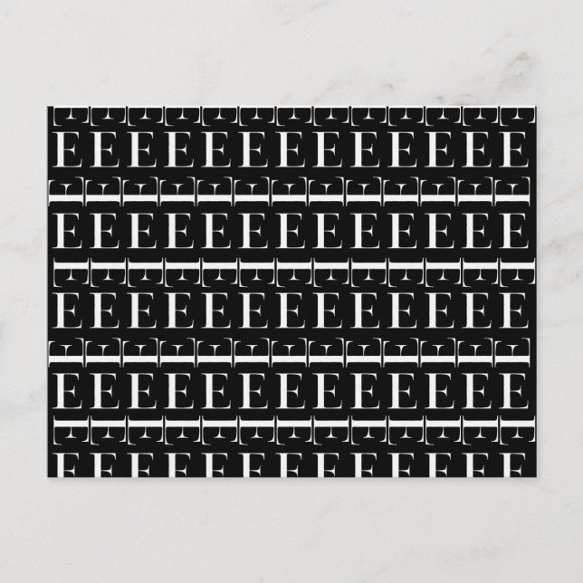 Carte Postale Lettre initiale monogramme E (Devant)