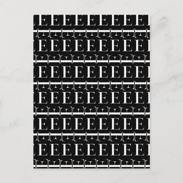Carte Postale Lettre initiale monogramme E (Devant)