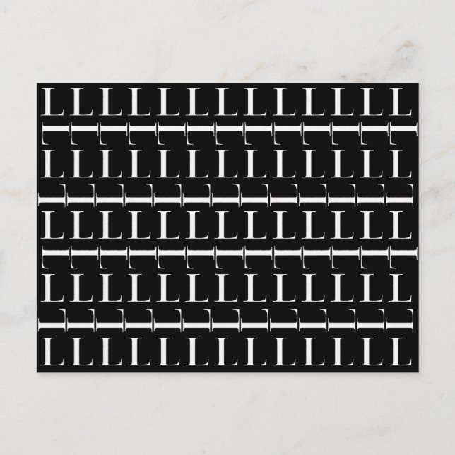 Carte Postale Lettre initiale monogramme L (Devant)