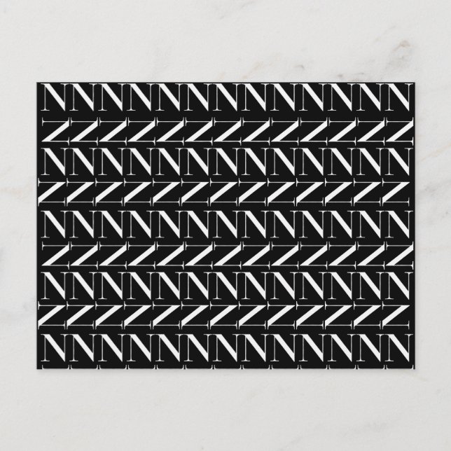 Carte Postale Lettre initiale monogramme N (Devant)