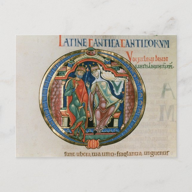 Carte Postale Lettre initiale 'O' Osculatur me - Laissez-moi emb (Devant)