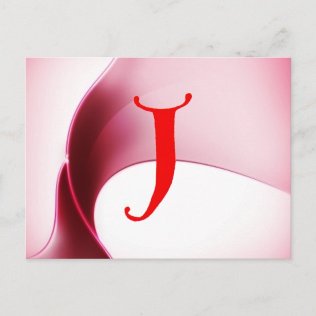 Carte postale Lettre J (Devant)