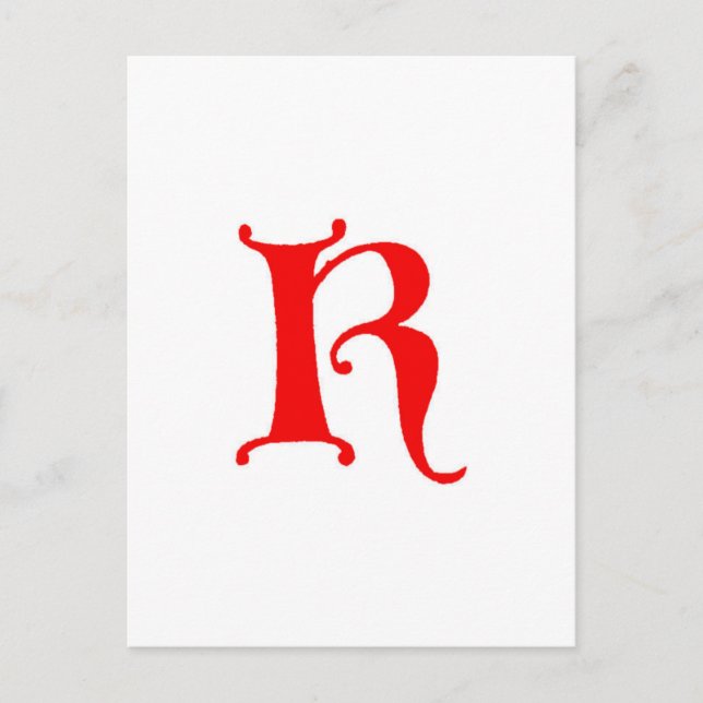 Carte Postale Lettre K (Devant)