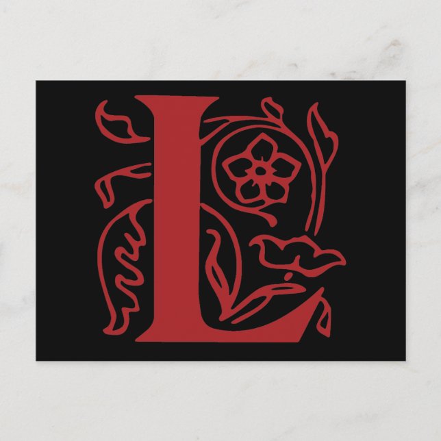 Carte Postale Lettre L (Devant)