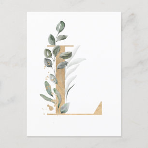 Carte Postale Lettre L Monogramme