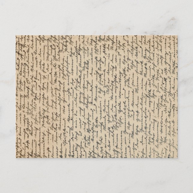 Carte Postale Lettre manuscrite vintage (Devant)