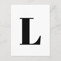 Lettre moderne | Initiale minimaliste Alphabet per