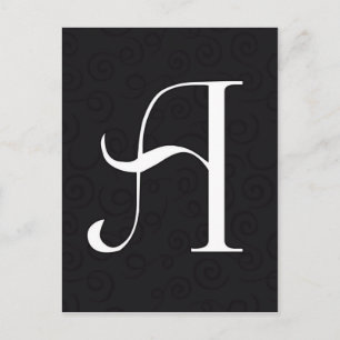 Carte Postale Lettre monogramme A