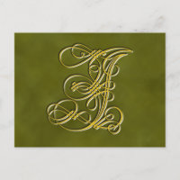 Lettre Monogramme I fantaisie, couleur Personnalis