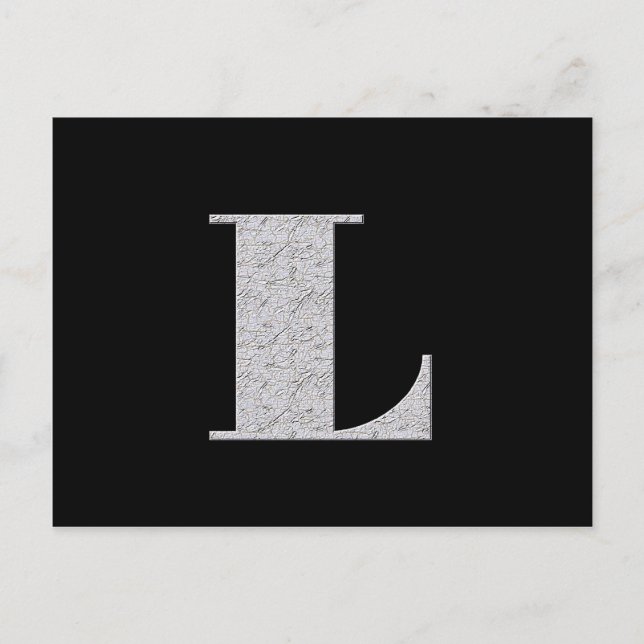Carte Postale Lettre monogramme L (Devant)