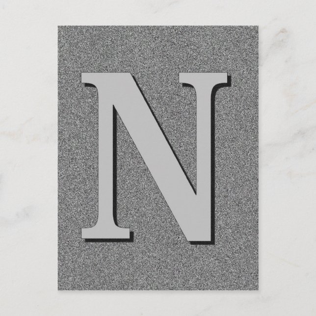 Carte Postale Lettre monogramme N (Devant)