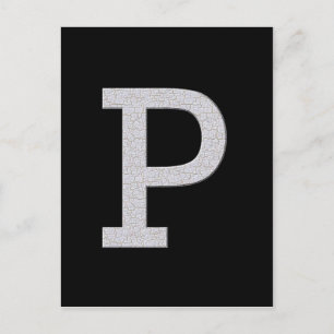 Carte Postale Lettre monogramme P