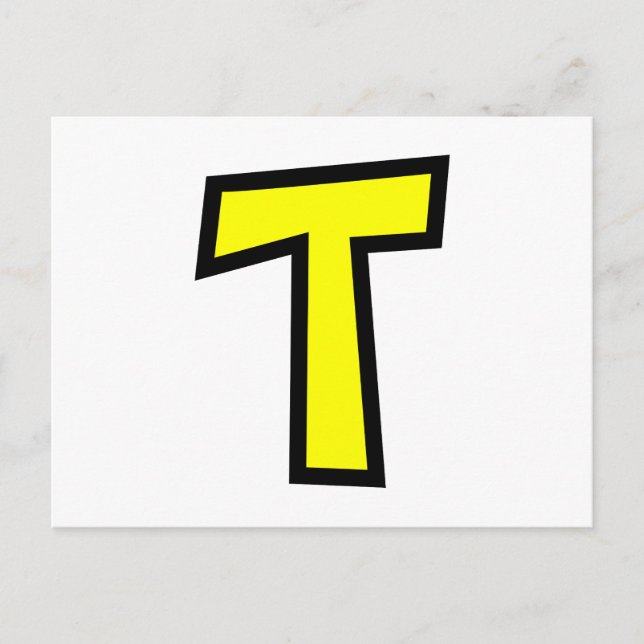 Carte Postale Lettre monogramme T (Devant)