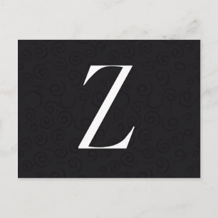 Carte Postale Lettre monogramme Z